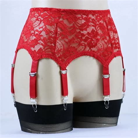 Waist Vintage Girdle Mieder Hüfthalter 6 Straps Strumpfhalter Spitze