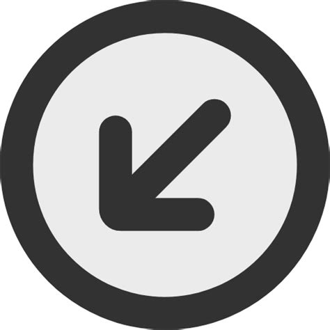 Arrow Down Left Circle Icon Download For Free Iconduck