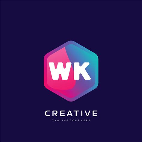 WK initial logo With Colorful template vector. 23492056 Vector Art at Vecteezy