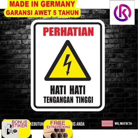 Jual Murah Sticker Safety Sign K3 Panel Listrik Bertegangan Tinggi 30cm