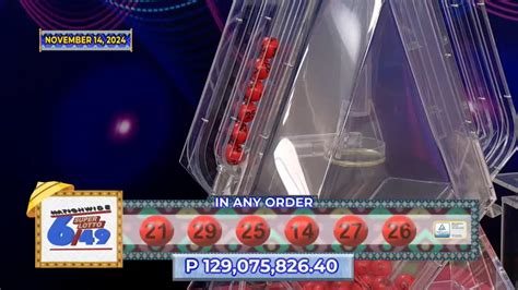 One Winner For P129 Million Superlotto 649 Jackpot 2 For P128