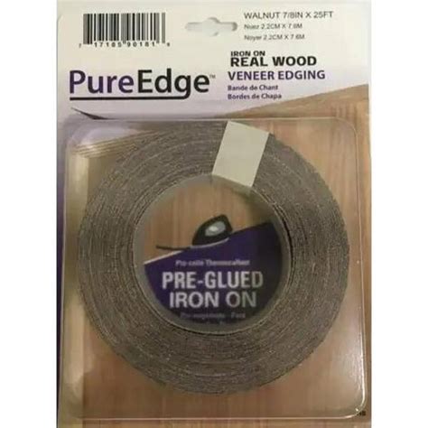 Pureedge In X Ft Walnut Real Wood Veneer Edgebanding With Hot Melt Adhesive