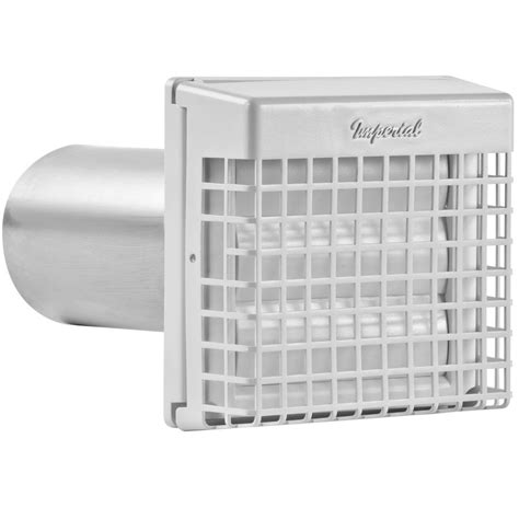 Imperial 4 In Dia Plastic Louvered With Guard Dryer Vent Hood