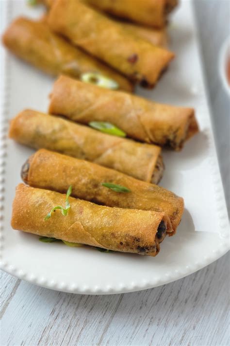 Beef And Mushroom Spring Rolls Bakersbeans Wanda Baker