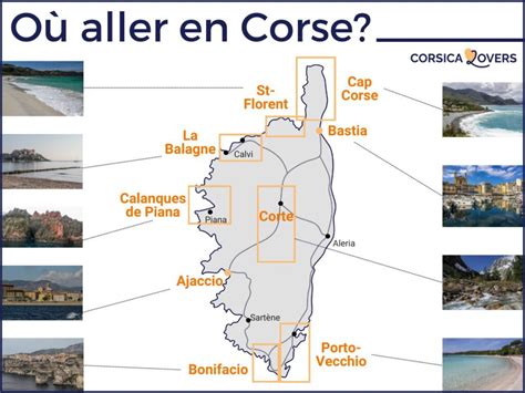 Cartes Touristiques De La Corse Plages Villages