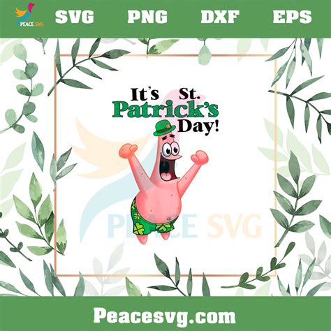 It S Saint Patrick S Day Funny Patrick Star PNG Sublimation Designs