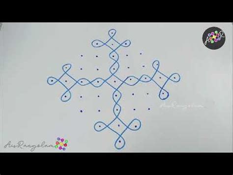 Sikku Kolam With X Dots Melika Muggu With Dots Aisrangolam Easy