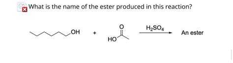 Solved What Is The Name Of The Ester Produced In This Chegg