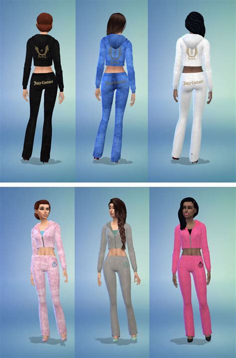 Sims 4 Juicy Couture Cc All Free Juicy Couture Velvet Set Outfit