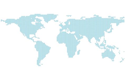 Premium Vector | Dotted world map.