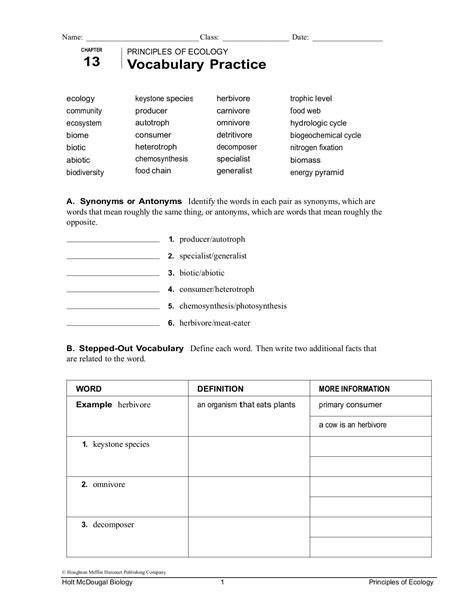 41 Principles Of Ecology Worksheet Answers Worksheet Online