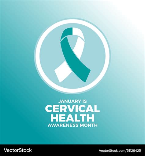 January Is Cervical Health Awareness Month Poster Vector Image