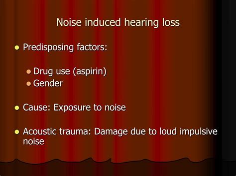 Ppt Noise Induced Hearing Loss Powerpoint Presentation Free Download