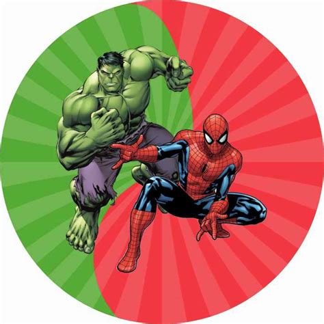 Painel Redondo Hulk E Homem Aranha Elo Produtos Especiais