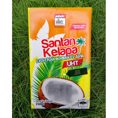 ADABI SANTAN KELAPA ESTRAK KRIM KELAPA UHT 250ML Wajah Baru New