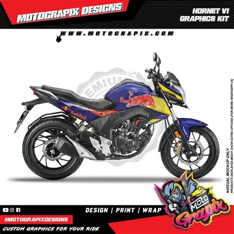 Multicolor Custommotox Honda Hornet 160 V1 Graphics Kit For Motorcycle