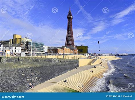 Horizontal View of Blackpool Tower and Seafront in Blackpool on a Sunny Day Editorial Photo ...