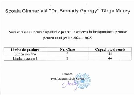 Inscrierea In Invatamantul Primar Pentru Anul Scolar Coala