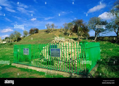 The remains and mound of Fotheringhay Castle Northamptonshire England ...