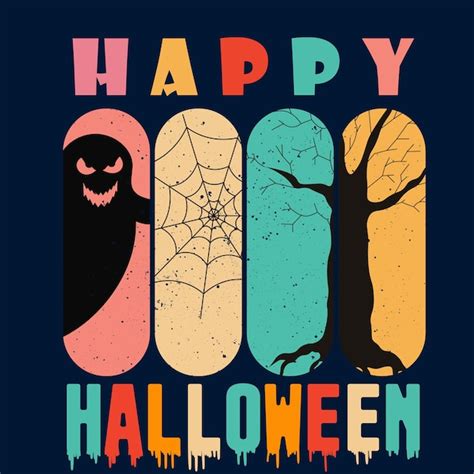 Premium Vector Halloween Retro Vintage T Shirt Design