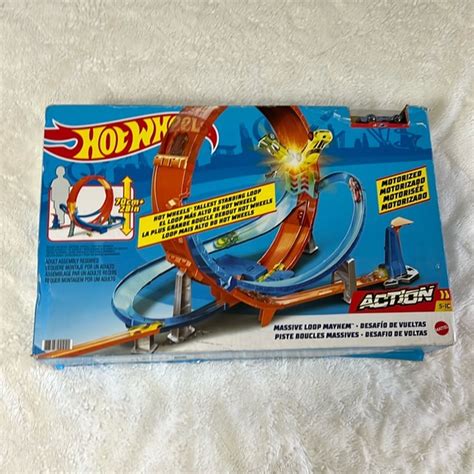 Toys Hot Wheels Toy Car Track Set Massive Loop Mayhem With 164 Scale Car 28inch Poshmark