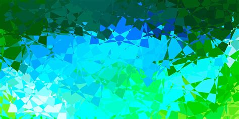 Light Blue Green Vector Backdrop With Triangles Lines Vector