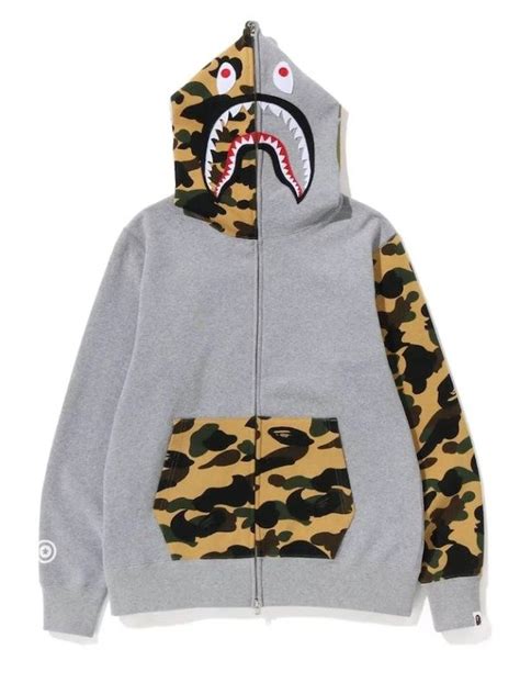 Bape Camo Shark Hoodie Grey - Jacket Hub