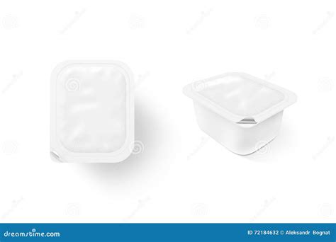 Blank White Sauce Box Mock Up Stand Sause Clear Stock Photo