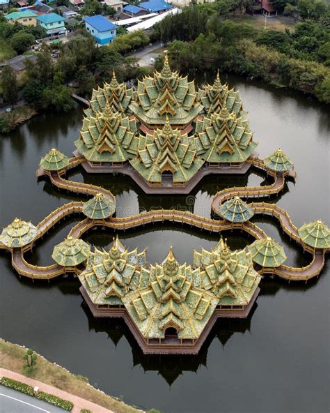 Aerial Photo Of Ancient City Ancient Siam Muang Boran In Bangkok