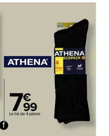 Promo Le Lot De Paires Athena Chez Carrefour Icatalogue Fr