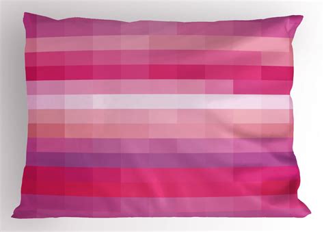 Hot Pink Pillow Sham Abstract Art With Modern Expressionist Design