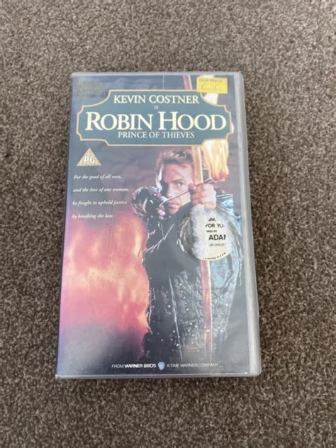 Robin Hood Prince Of Thieves Vhs Kevin Costner Warner Bros