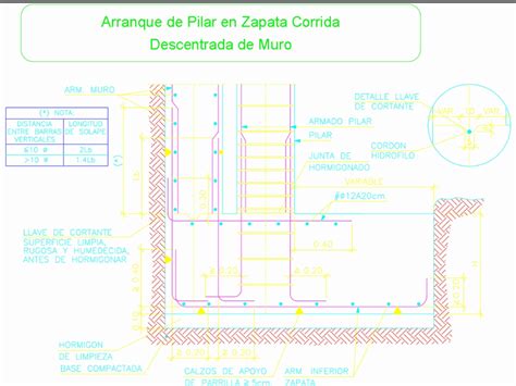 Zapata Corrida En Autocad Descargar Cad Kb Bibliocad