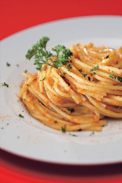 Spaghetti Alla Polpa Di Riccio E Bottarga Ricette Men Srl Dal