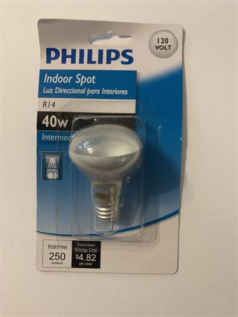 Philips 40w R14 Intermediate Base Spot Light Bulb 120v 250 Lumens Indoor Spot Ebay