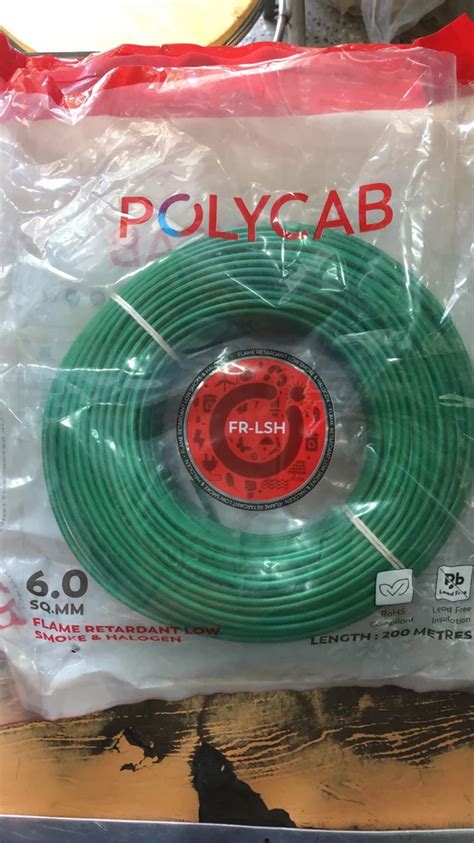 Polycab Sqmm Green Wire At Rs Roll Polycab Wire In Coimbatore