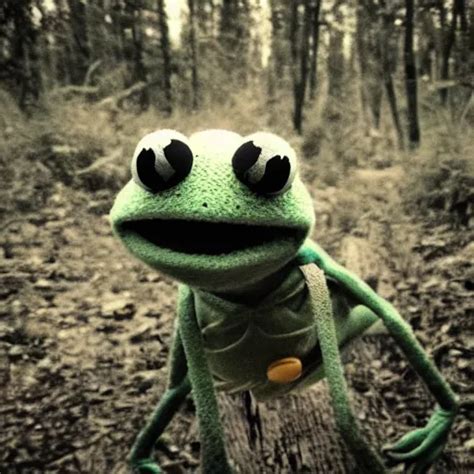 scary trail camera photo of kermit the frog at | Stable Diffusion | OpenArt