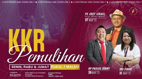 Ps Joey Israel Kkr Pemulihan Rabu Mar Youtube