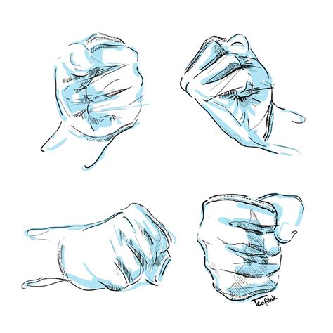 Hand drawing fist like material mask | Posa di riferimento, Arti, Mani