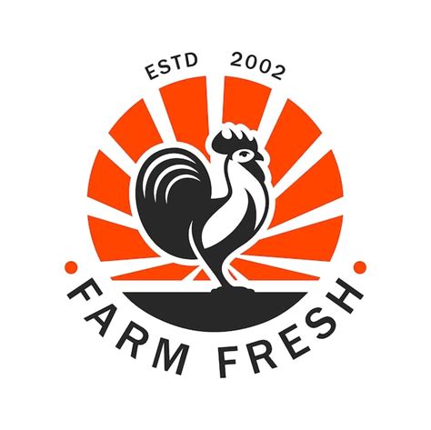 Premium Vector Agriculture And Poultry Farm Rooster Retro Icon