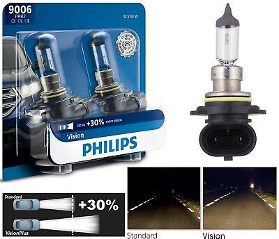 Philips Vision Hb W Two Bulbs Head Light Replacement