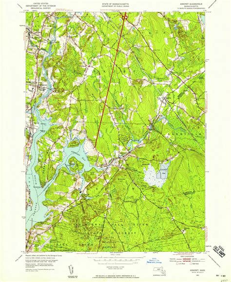 Assonet Massachusetts 1951 1958 Usgs Old Topo Map Reprint 7x7 Ma Quad 349967 Old Maps