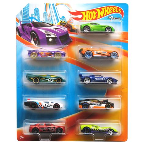 Hot Wheels 1:64 Scale Diecast Vehicle 9-Pack - Bubble-n-Squeak Toys