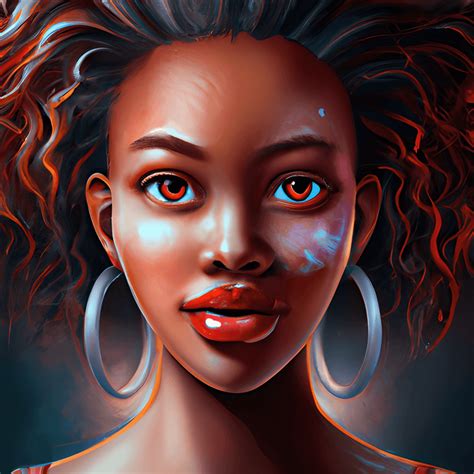 Beautiful African American Woman Intricately Rendered Hyper Realistic