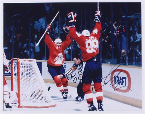 Wayne Gretzky And Mario Lemieux Signed Team Canada 11x14 Photo Psa Loa