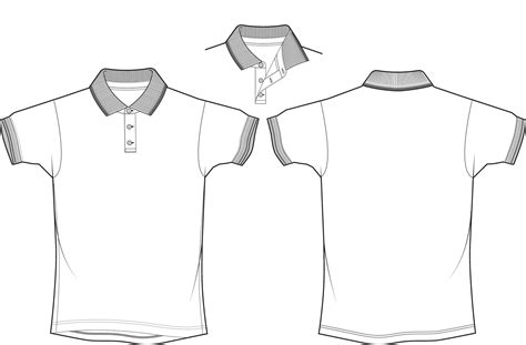 Polo Shirt Vector Technical Drawing Sketch 34807723 Vector Art at Vecteezy