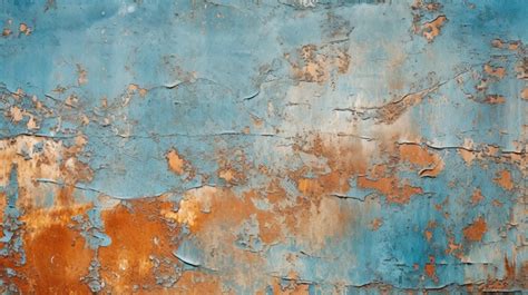 Vintage Rust Colored Background With Weathered Metal Texture Perfect