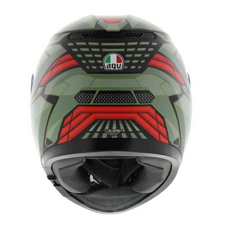 Agv K Helmet Decept Matt Black Green Red Helmetdiscounter