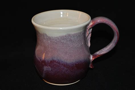 Raspberry White Mug Mugs Glassware Pottery