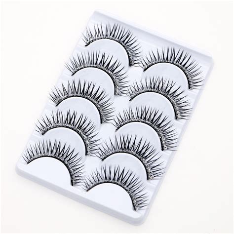 5 Pairs Artificial Eyelashes Good Ductility Extend Lashes Shining